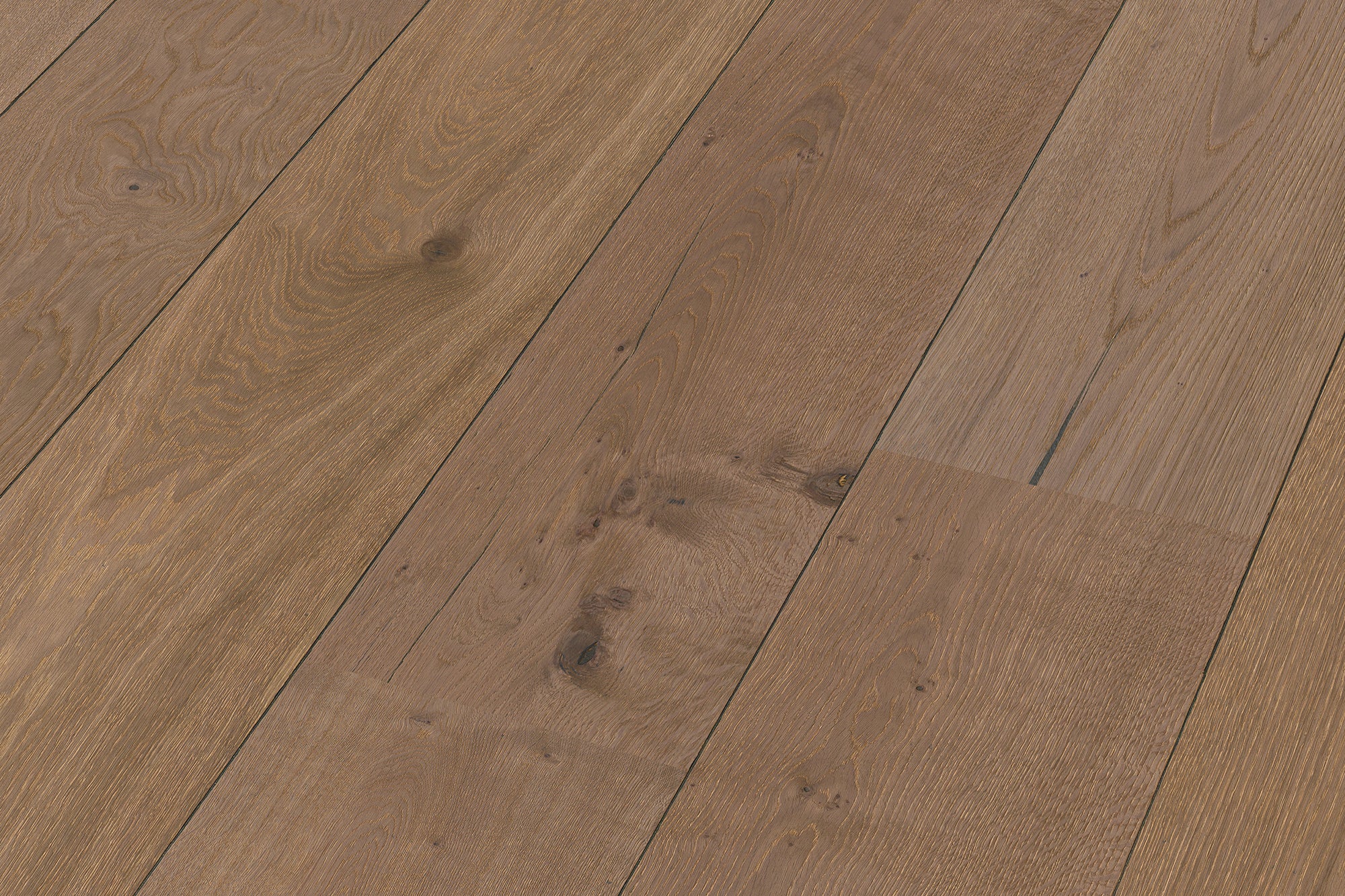 Furnierboden Eiche authentic greige gebürstet geölt