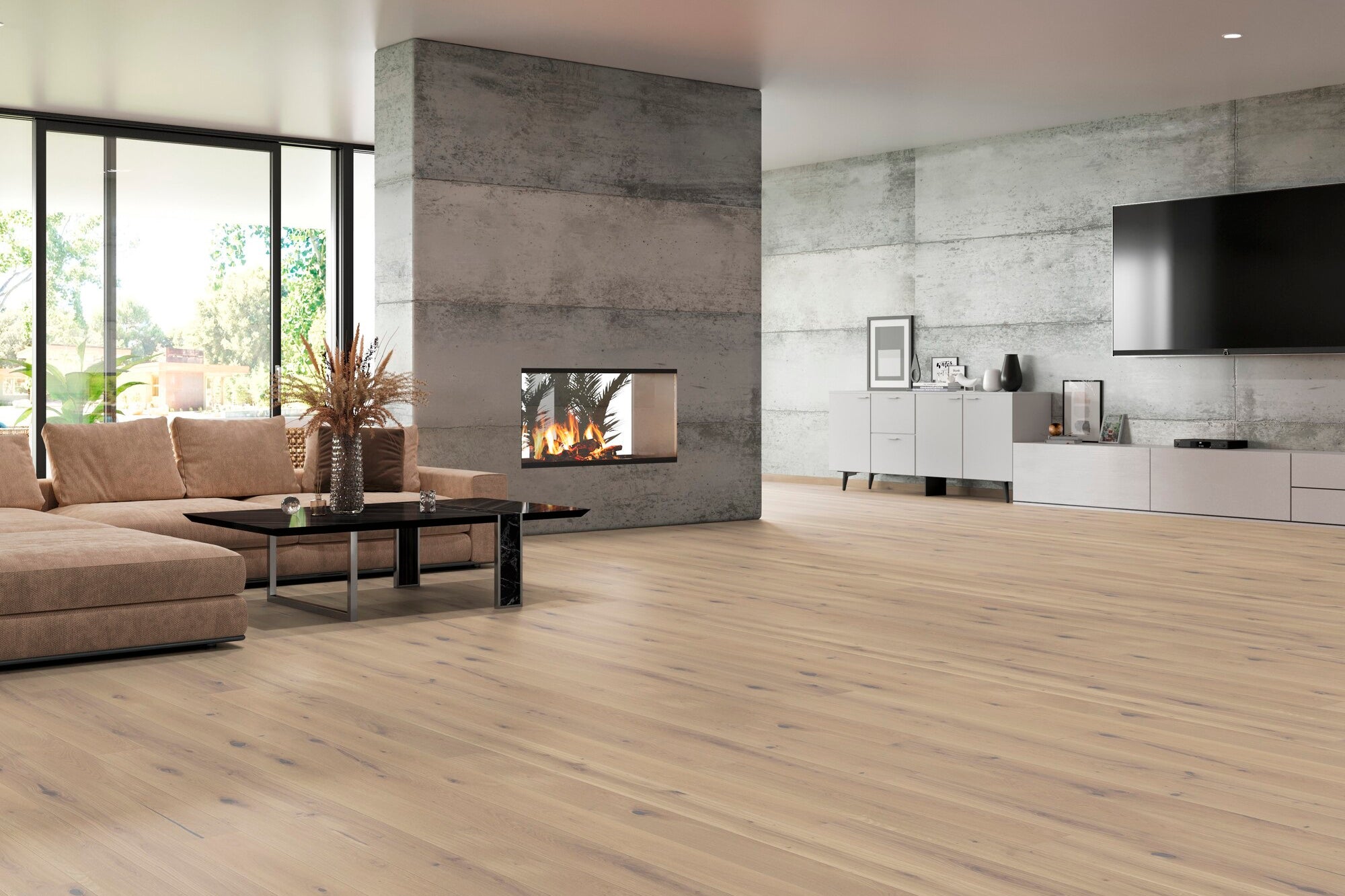 Parkett Landhausdiele Eiche Weiss