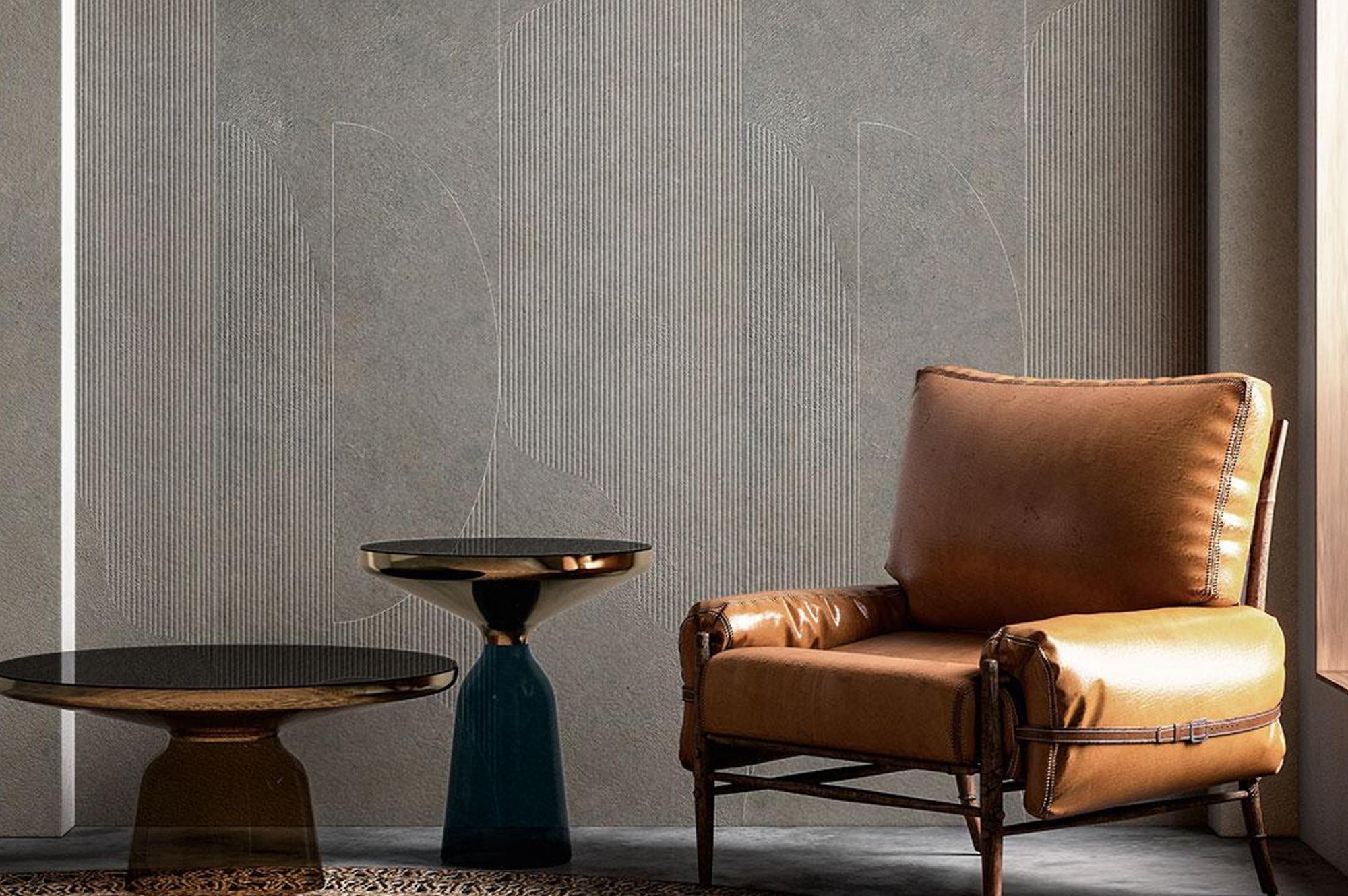 Designplatte wasserfest mit abstraktem Motiv grau