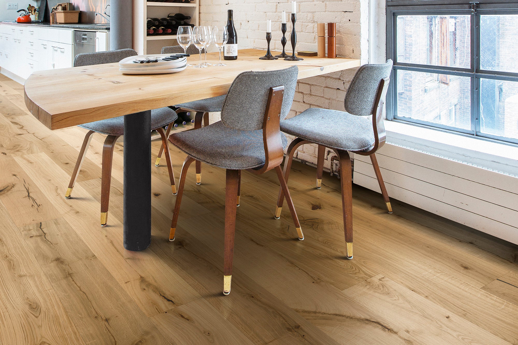 Parkett Landhausdiele Eiche natur sägerau geölt