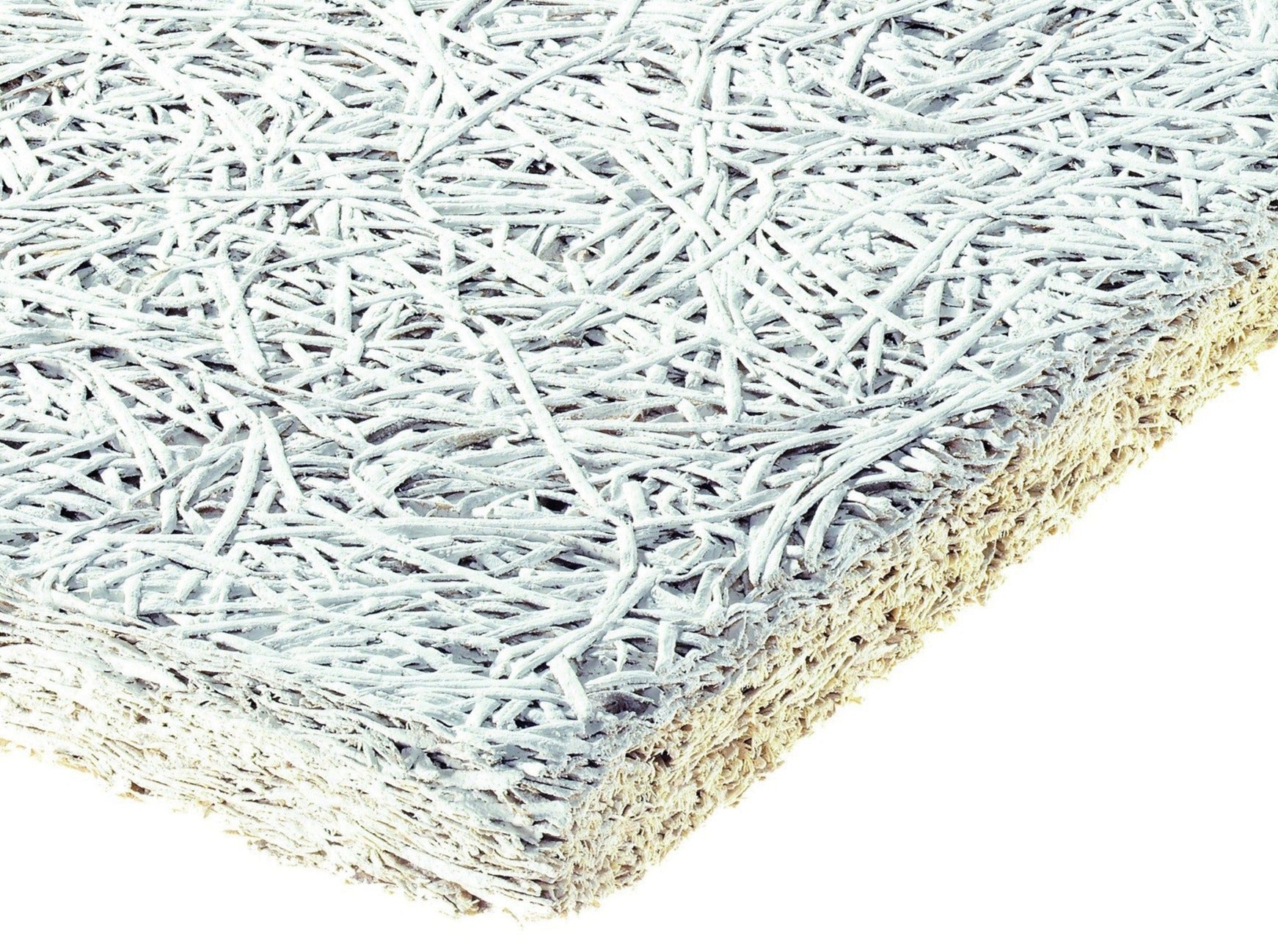 Akustikplatte Holzwolle zementgebunden weiss