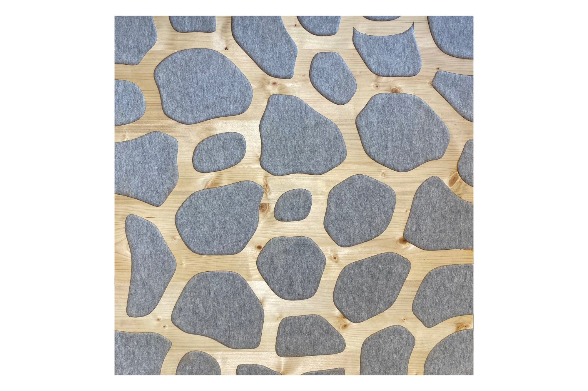 Akustik Rahmenelement Silbergrau / Tanne