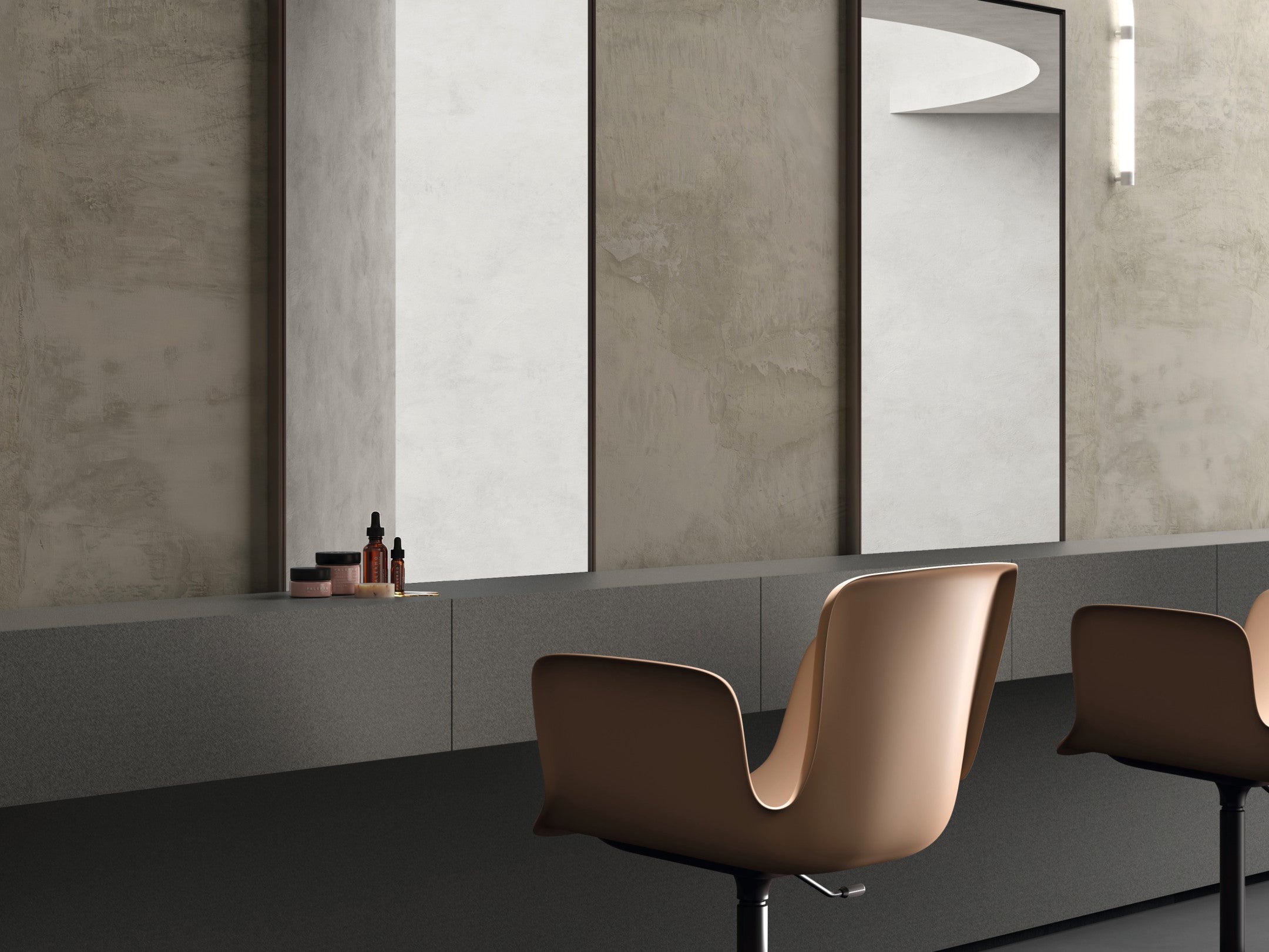Designplatte Metallic Dekor braun strukturiert
